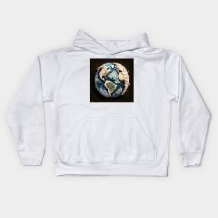 earth concept global warming Kids Hoodie